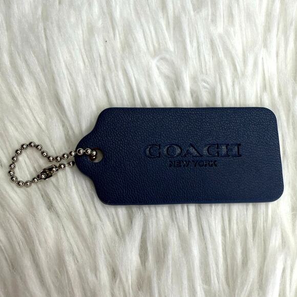 COACH Replacement Navy Blue Hang Tag Key Fob Bag Charm - Picture 1 of 3
